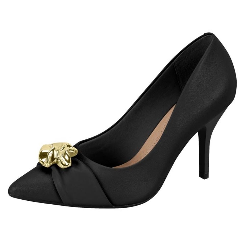 Scarpin Feminino Salto Alto Preto Beira Rio 4122.1494 Preto 2