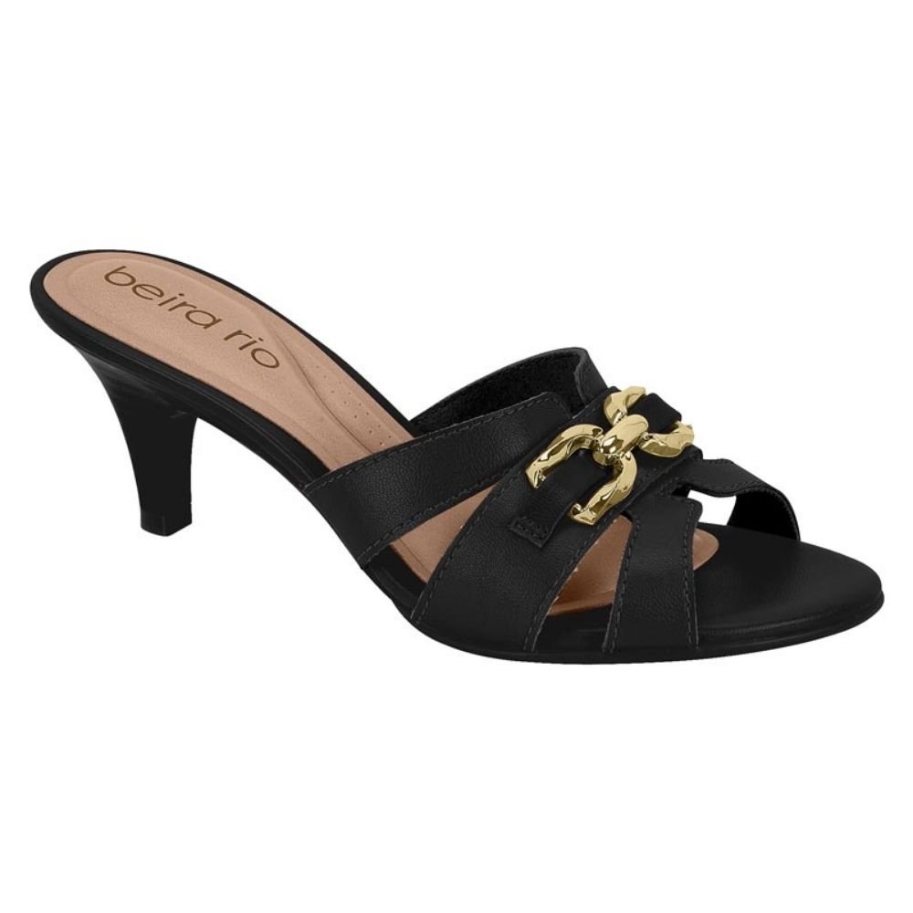 Tamanco Feminino Salto Fino Preto Beira Rio 8308.1439