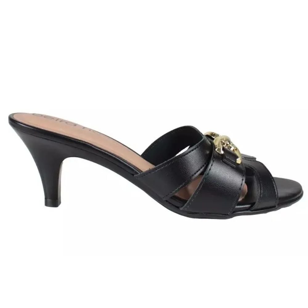 Tamanco Feminino Salto Fino Preto Beira Rio 8308.1439 Preto 2