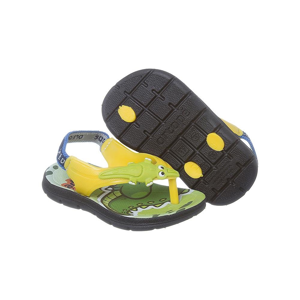 Chinelo Menino Infantil Ortopé Elástico Aplique Casual Verde 5