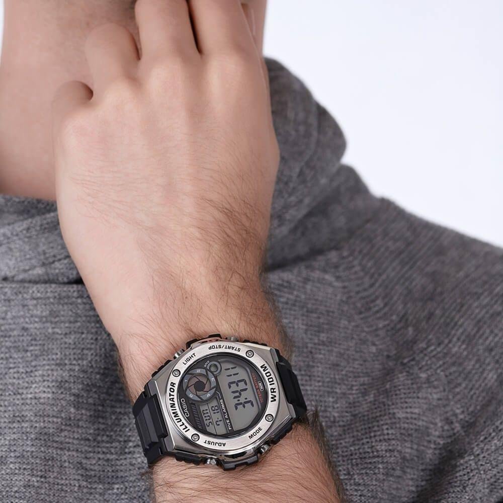 Relógio Casio Standard Masculino MWD-100H-1AVDF Preto 2