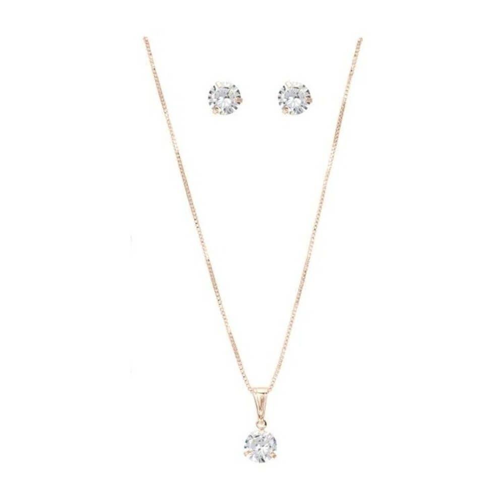 Kit Relógio Condor Feminino COPC21JBG/K4J + colar e brincos Prata/Dourado 3