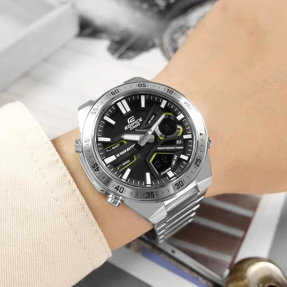 Relógio Casio Edifice Masculino EFV-C110D-1A3VDF Prata 3