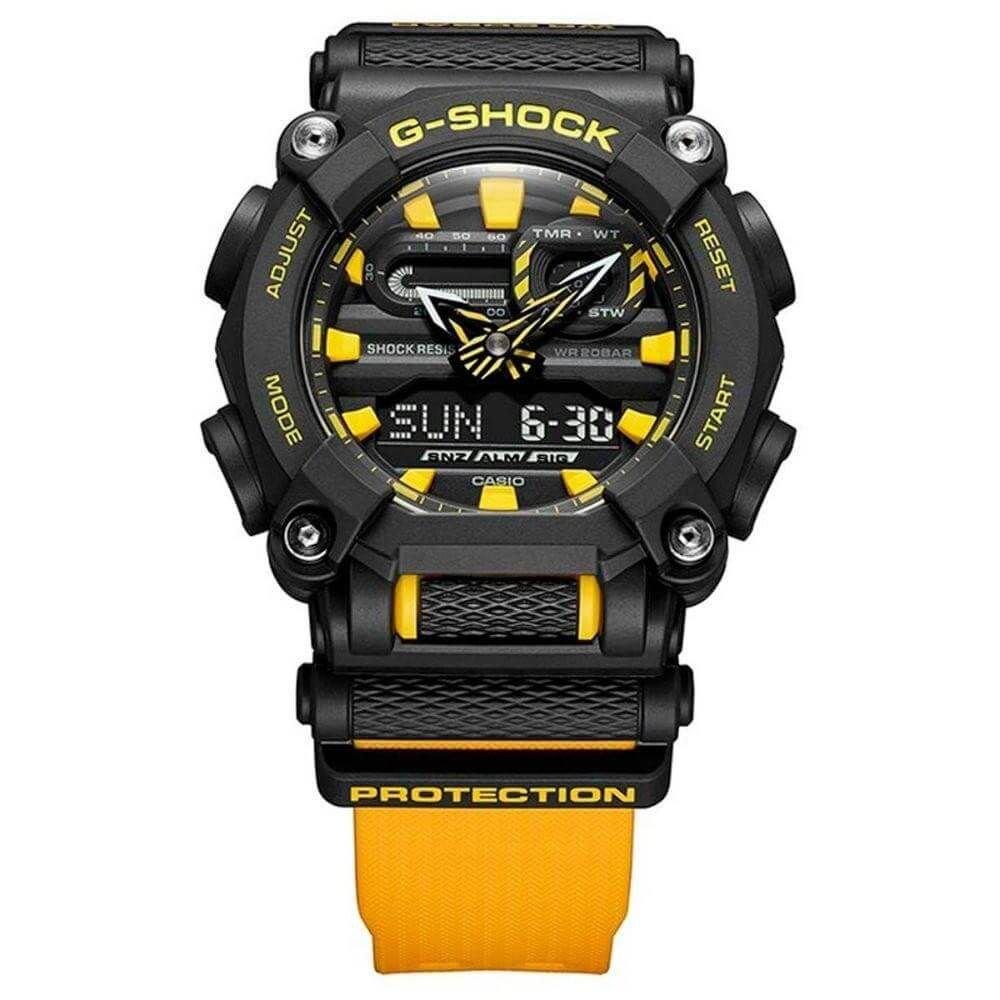 Relógio Casio G-Shock Masculino GA-900A-1A9DR. Preto/Amarelo 2