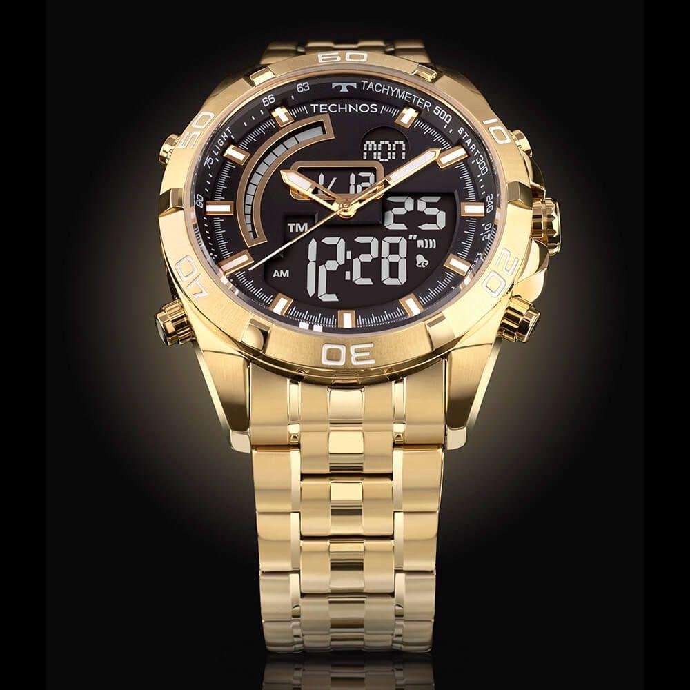 Relógio Technos Masculino Digiana BJ3496AA/1D Dourado 4