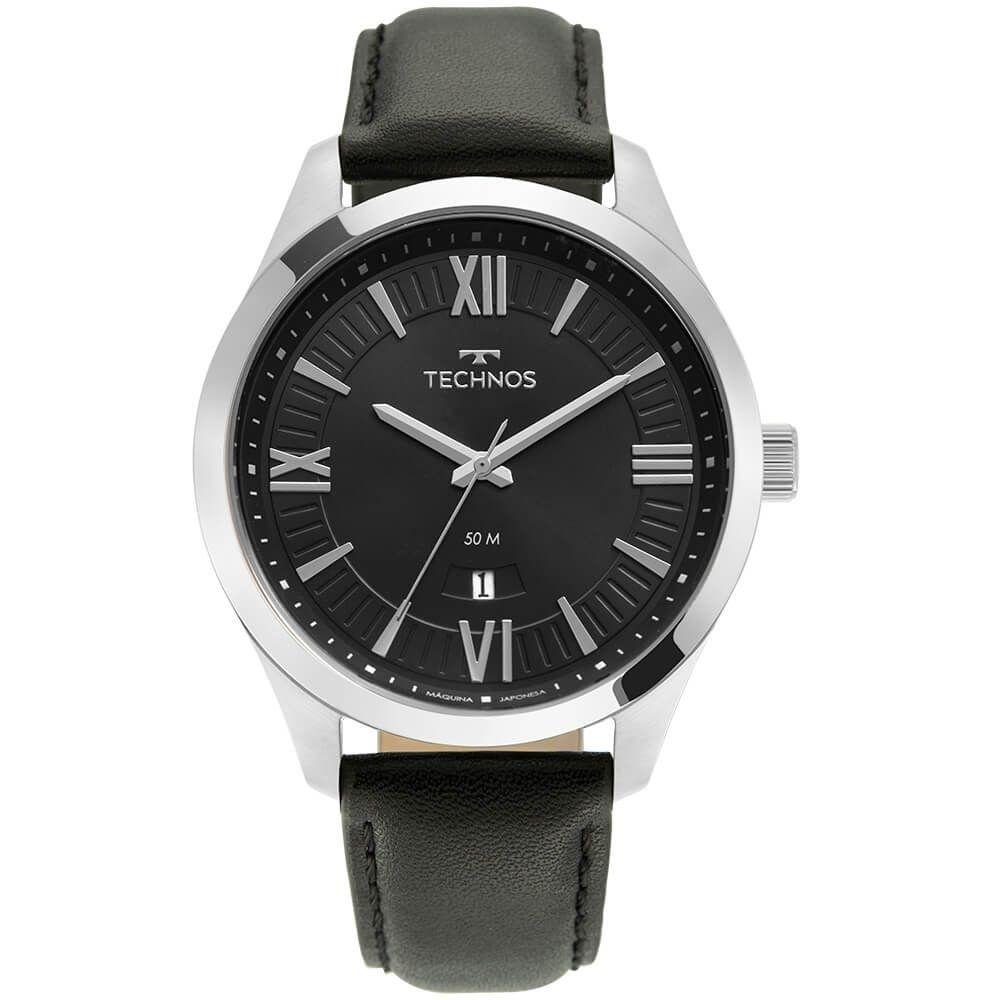 Relógio Technos Masculino Classic Steel 2115MZP/0P Preto 1