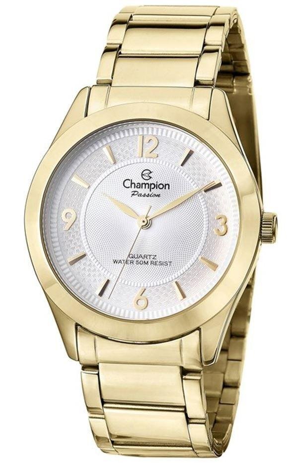 Kit Relógio Champion Passion Feminino CN28866B com Colar e Brincos Dourado 2
