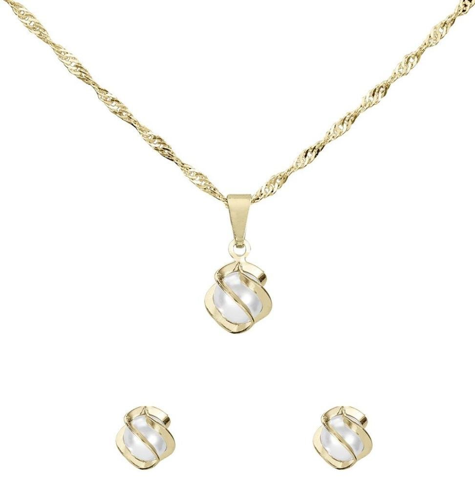 Kit Relógio Champion Feminino CN25529W com Colar e Brincos Dourado 3