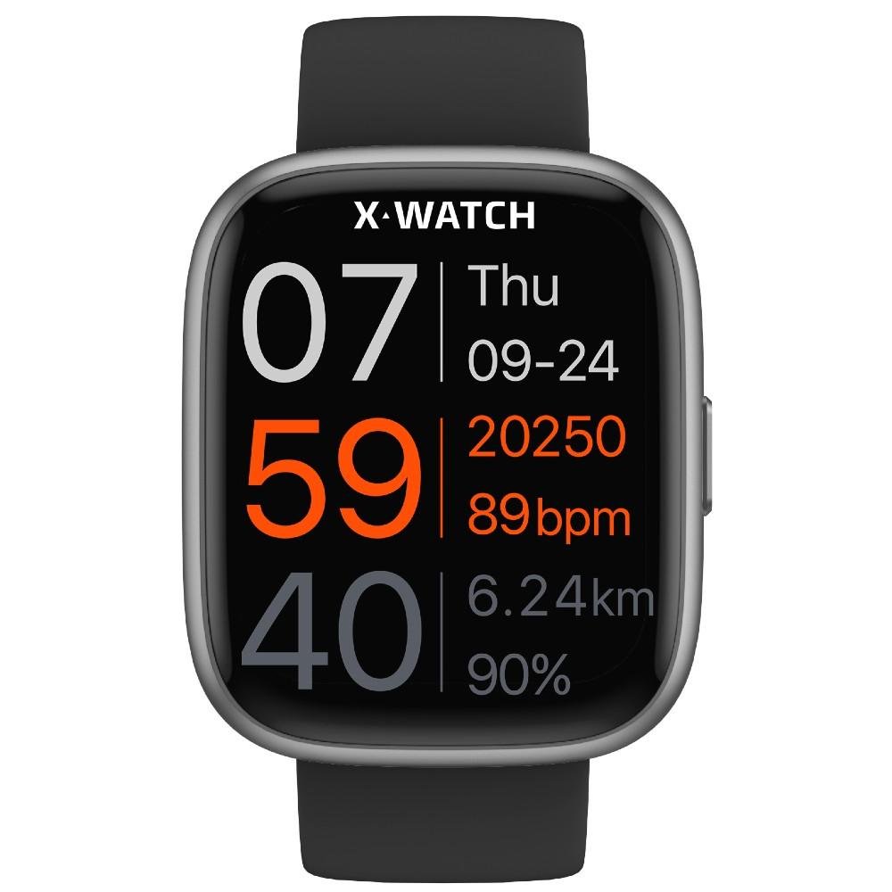 Relogio Smartwatch Unissex Alexa X-Watch XSWUQPI005A Preto 1