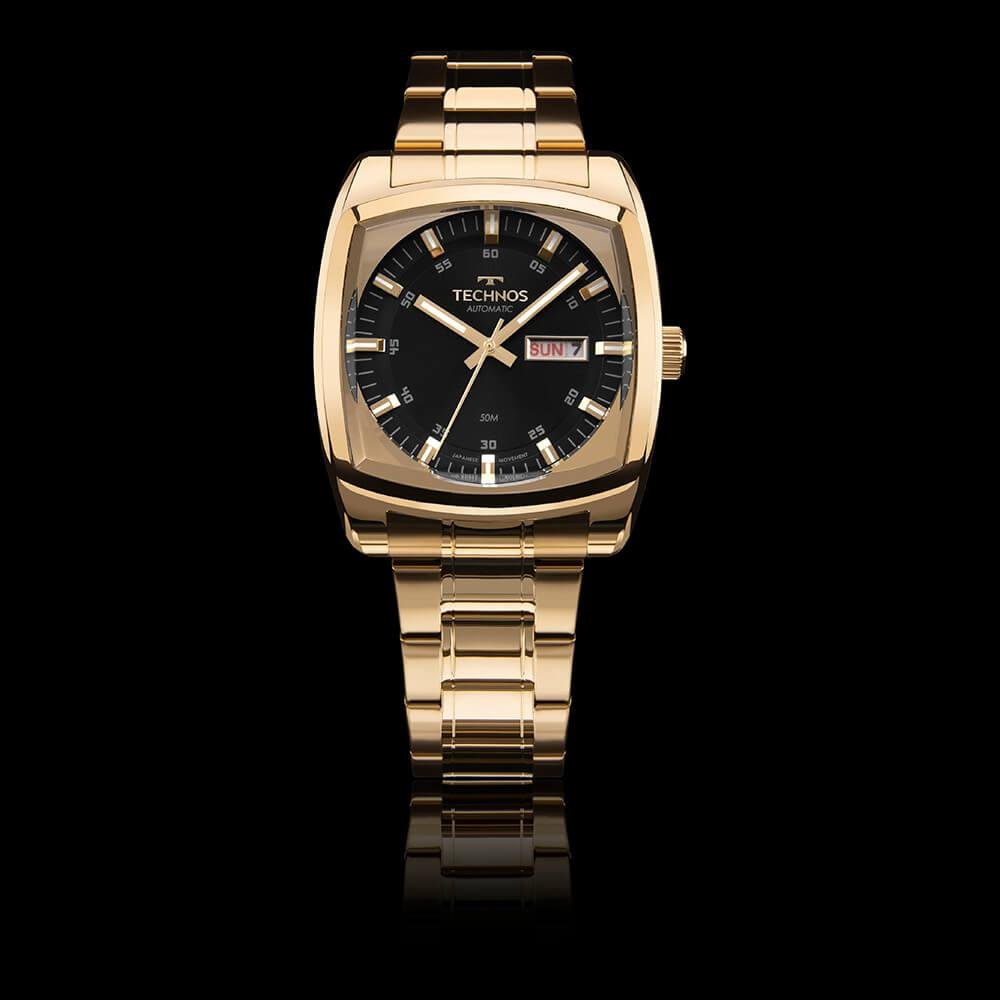 Relógio Technos Masculino Automatico 8205OM/1P Dourado 4