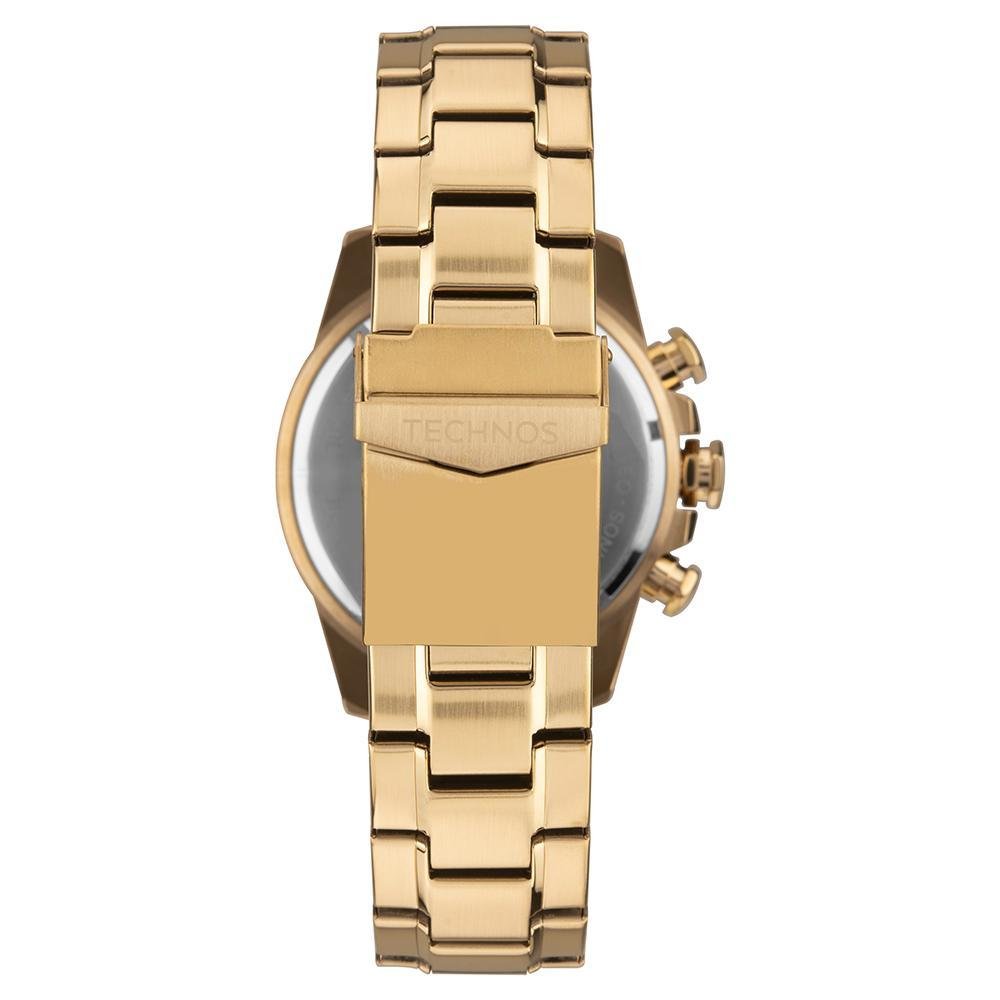 Relógio Technos Masculino Carbon OS1ABR/T1P Troca Pulseira Dourado