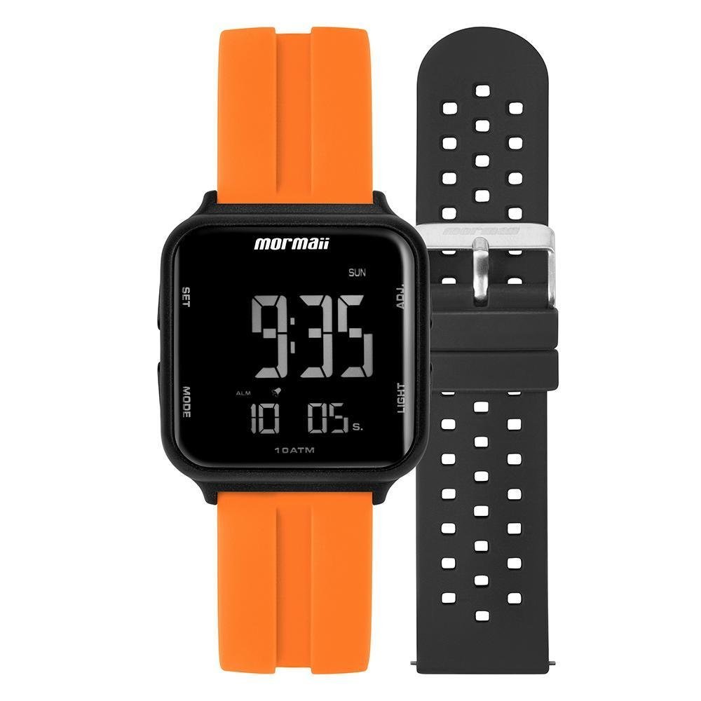 Relógio Mormaii Lab Digi MO6600AN/T8L troca pulseira Laranja 1