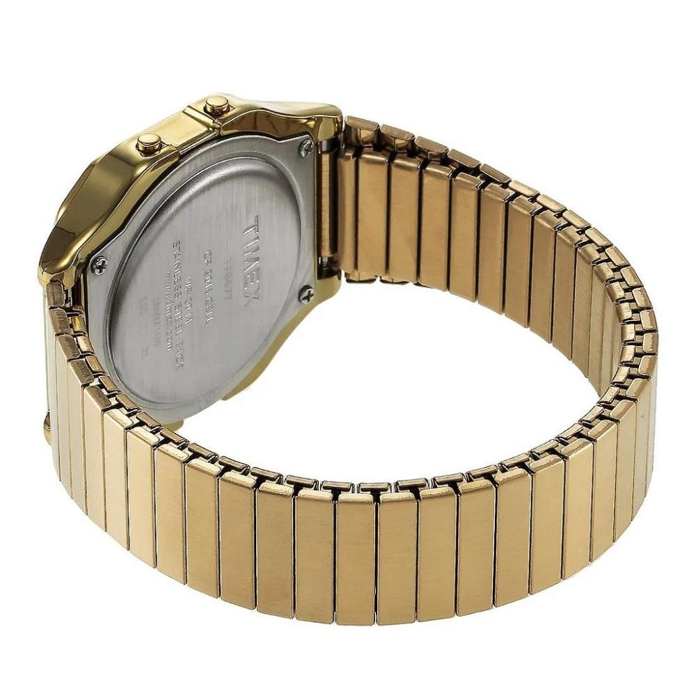 Relógio Timex Digital Quadrado Dourado T78677 Amarelo