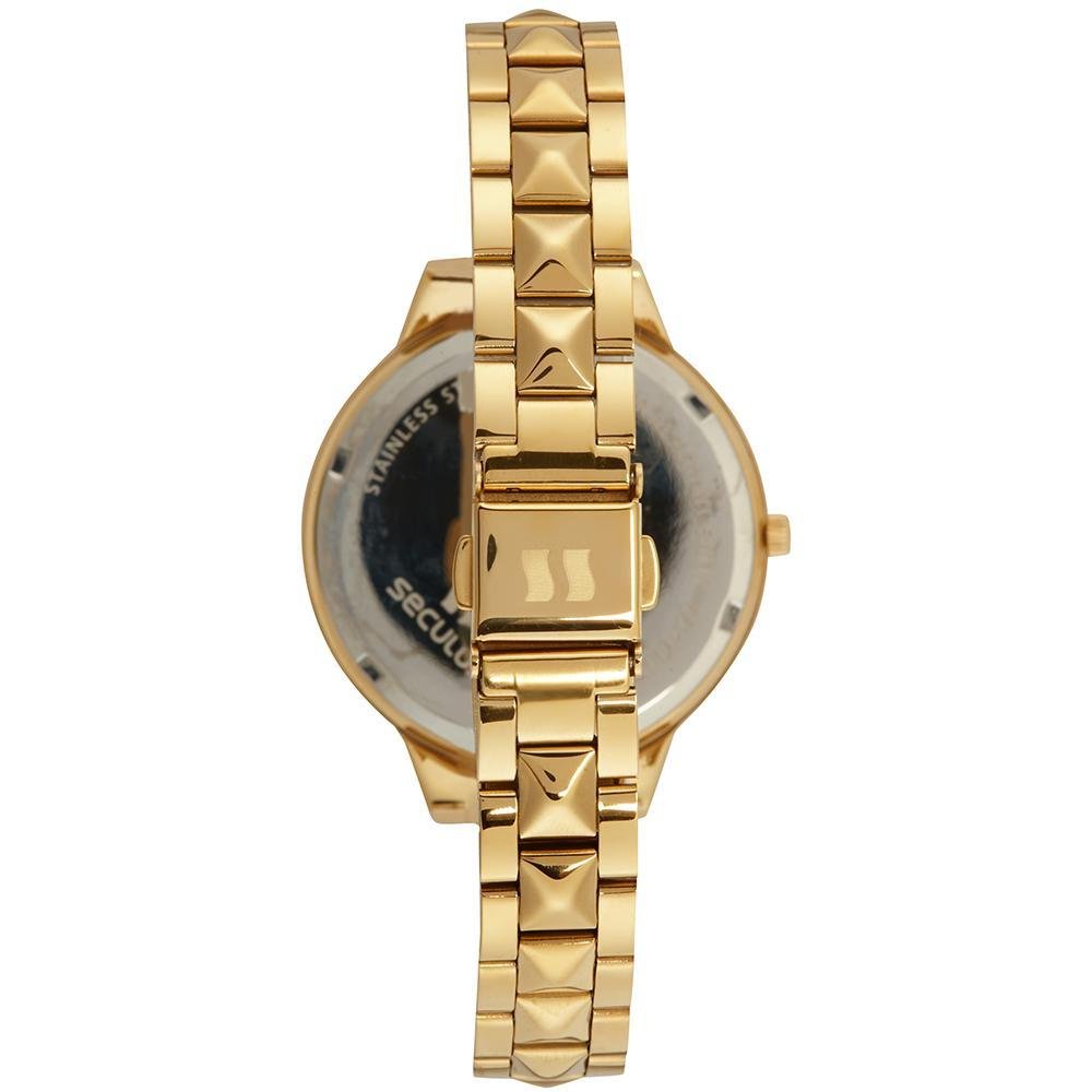 Relógio Feminino Seculus Espelhado Dourado 77168LPSVDS1 Dourado 3