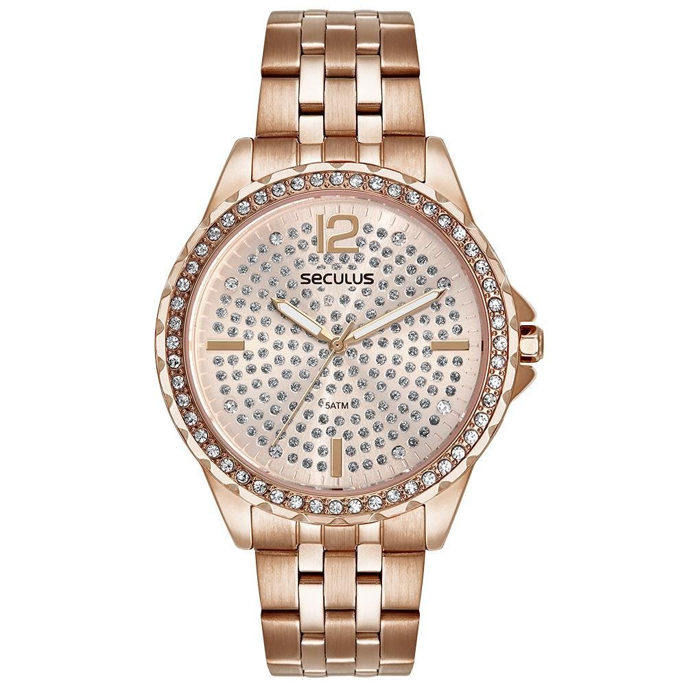 Relógio Feminino Seculus Cristais 44238LPSVRS2 Dourado 1