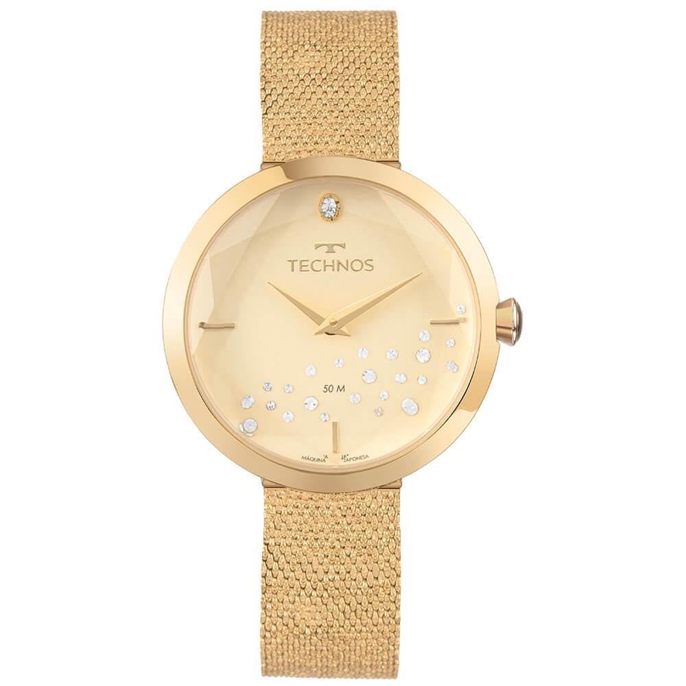 Relógio Technos Feminino Brilho VX50AQ/1D Dourado 1