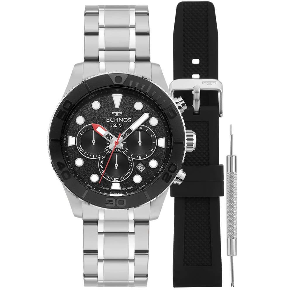 Relógio Technos Masculino Acqua Troca Pulseira JS25BCJ/T1P Prata 1