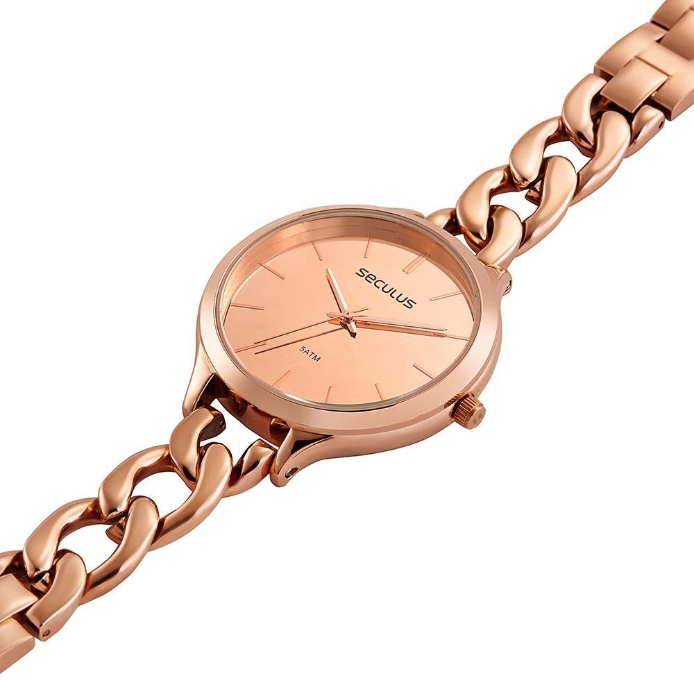 Relógio Seculus Feminino 77170LPSVRS3 Dourado 4