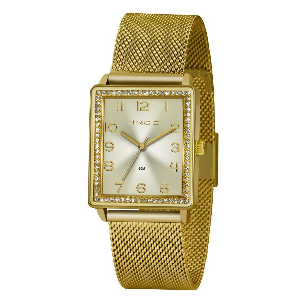 Relógio Feminino Lince Dourado LQG4665L C2KX