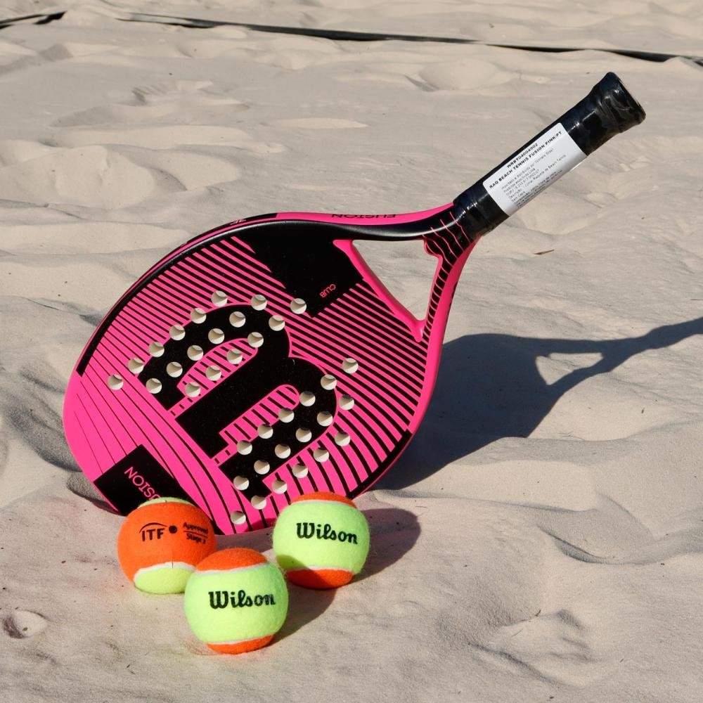 Kit Beach Tennis Wilson Raquete e bolas Multicores