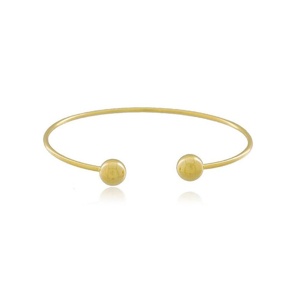 Bracelete com Esferas Semijoia Banho Ouro Dourado 1