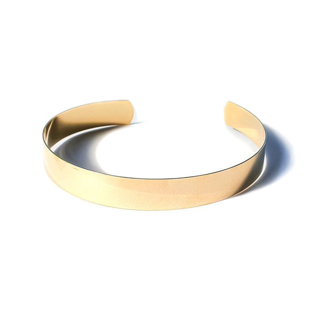 Choker Aro Rígido Reto Semijoia Dourada Lisa Banho Ouro Dourado 1