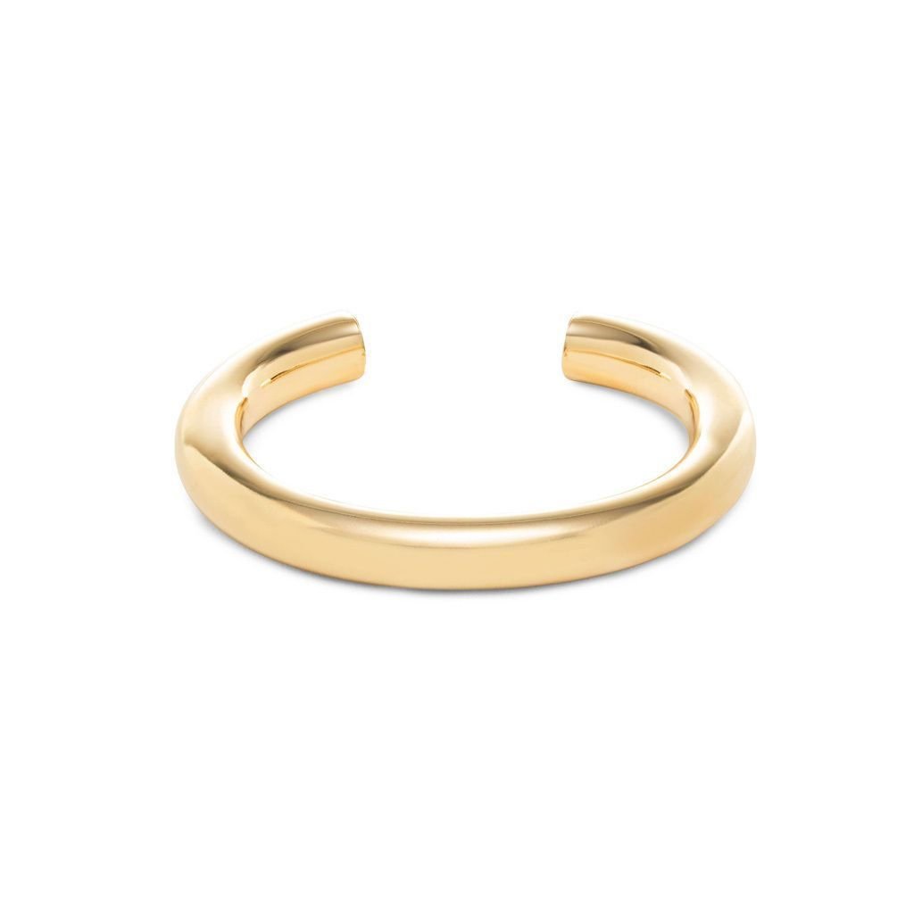 Bracelete Tubo Largo Minimalista Dourado Semijoia Banho Ouro Dourado bracelete-tubo-largo-minimalista-dourado-semijoia-banho-ouro-dourado