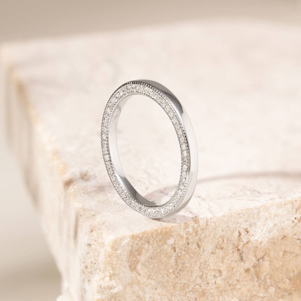 Anel Zircônias Lateral Aro Cravejado Joia Prata 925 Prata 3