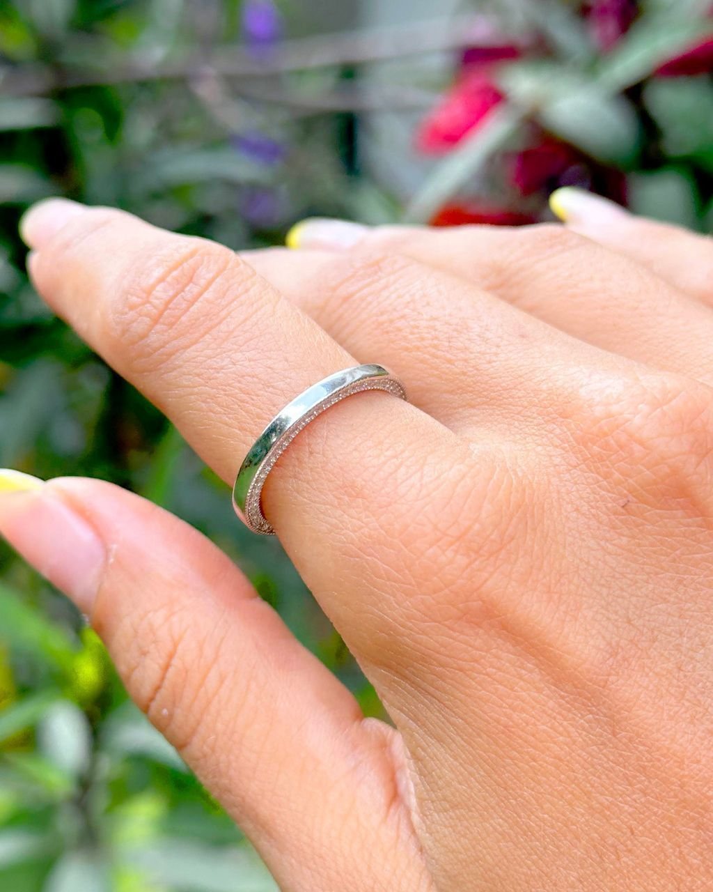 Anel Zircônias Lateral Aro Cravejado Joia Prata 925 Prata 5