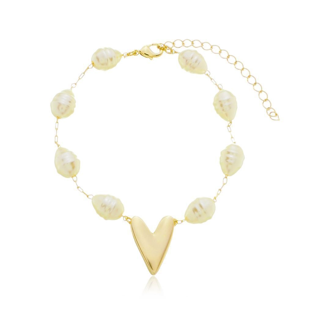 Pulseira Pearl Romance Dourada Dourado 2