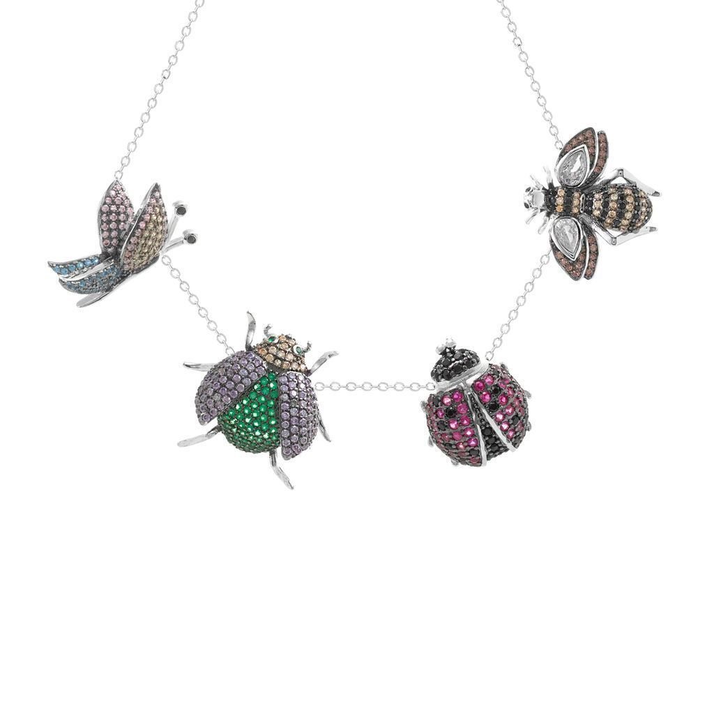 Pulseira Bugs Insetos Joaninha Abelha Semijoia Banho Rodio Prata 1