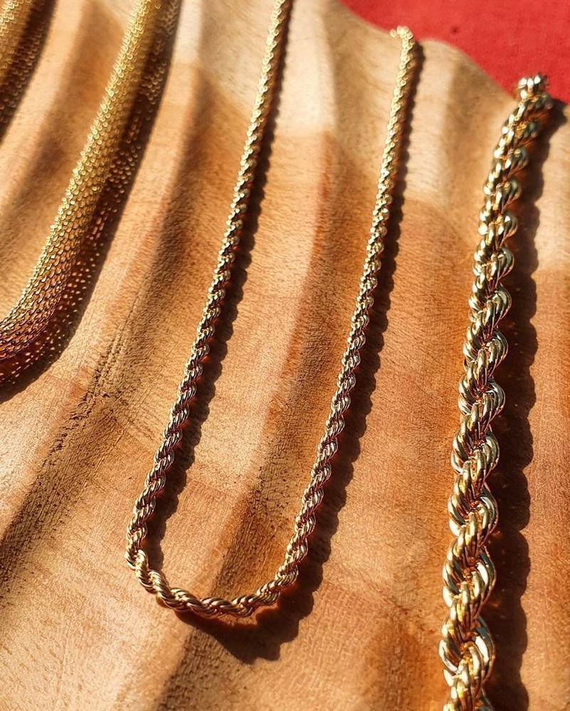 Colar Cordão Baiano Fino Semijoia Banhada a Ouro Dourado 3