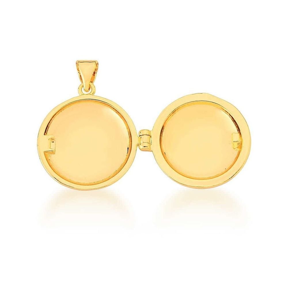 Pingente Relicário Love Semijoia Banho Ouro Dourado 2