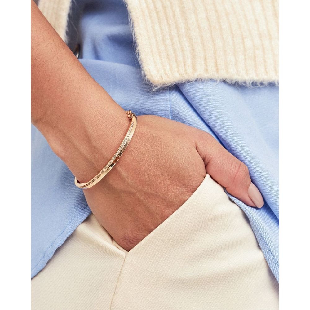 Bracelete Zircônias com Fecho Semijoia Dourado 2