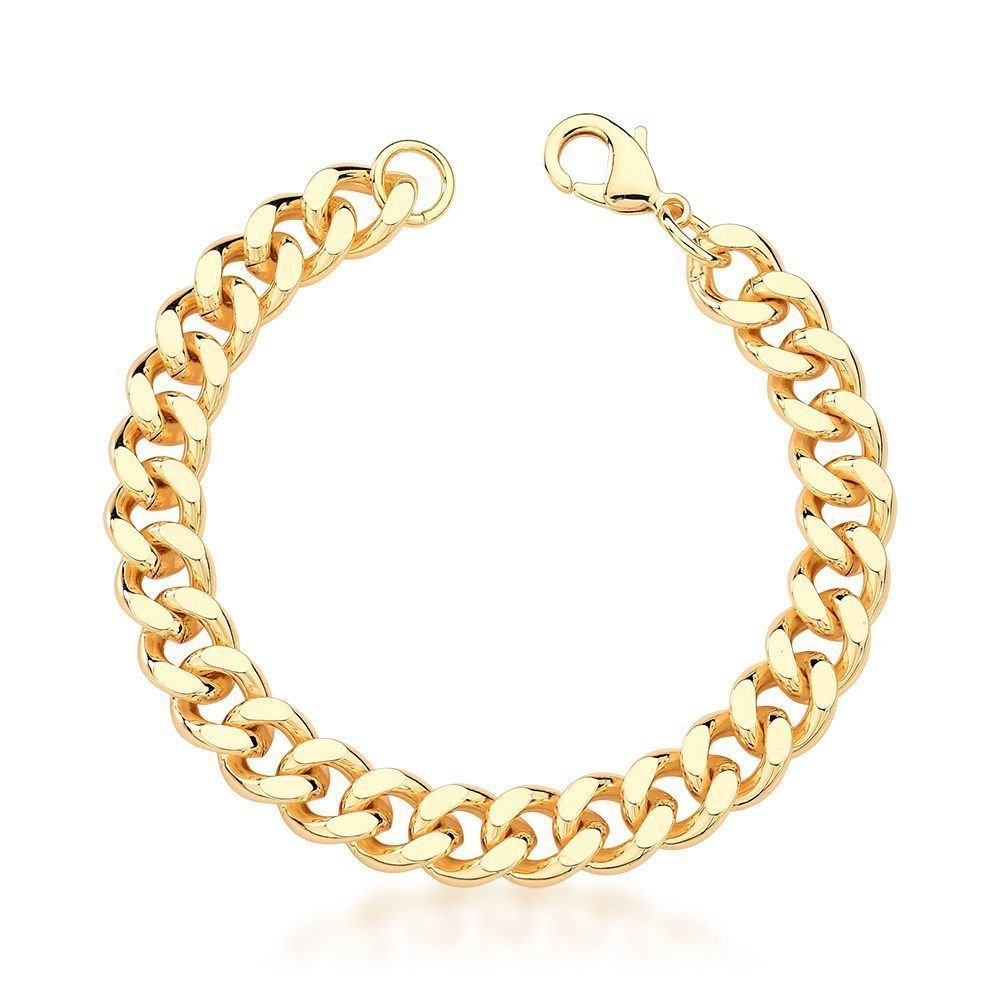 Pulseira Elos Groumet Semijoia Banho Ouro
