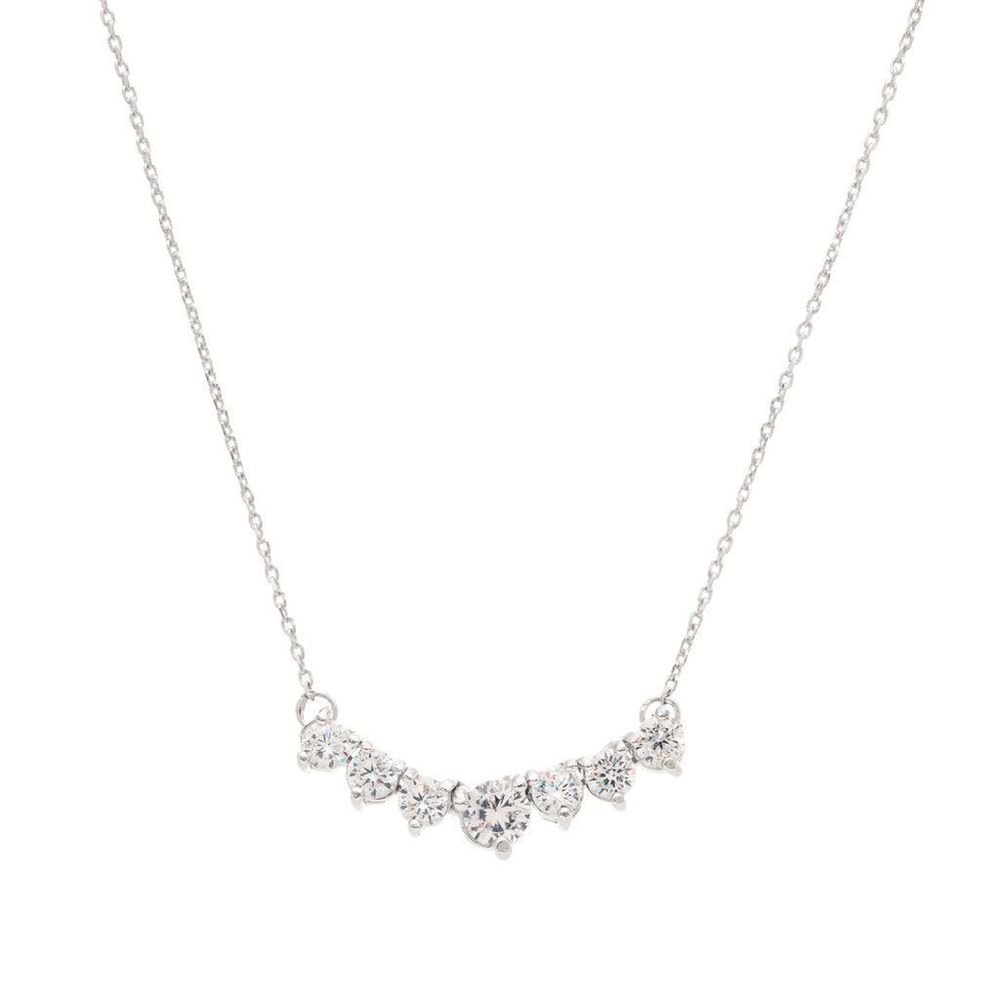 Colar com degrade Zircônias em Prata 925 Prata 3