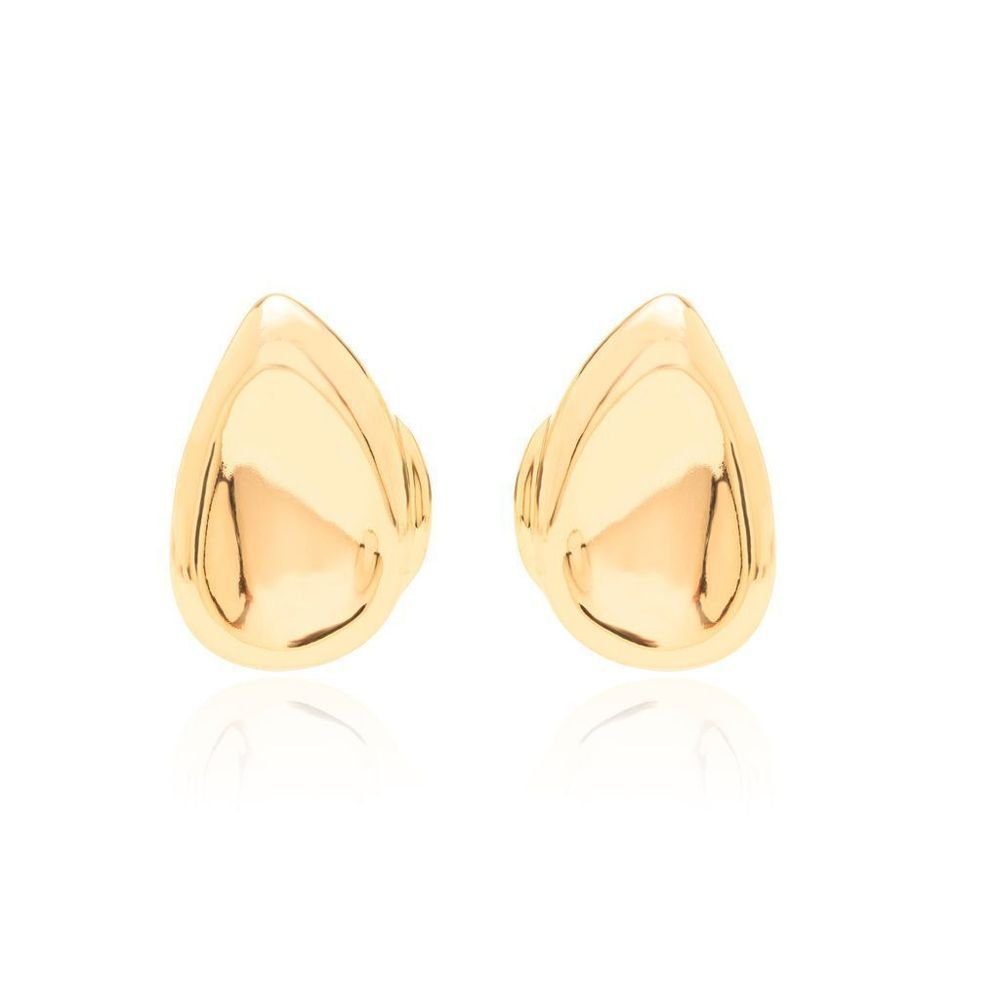 Brinco Minimalista Semijoia Banhada a Ouro 18k