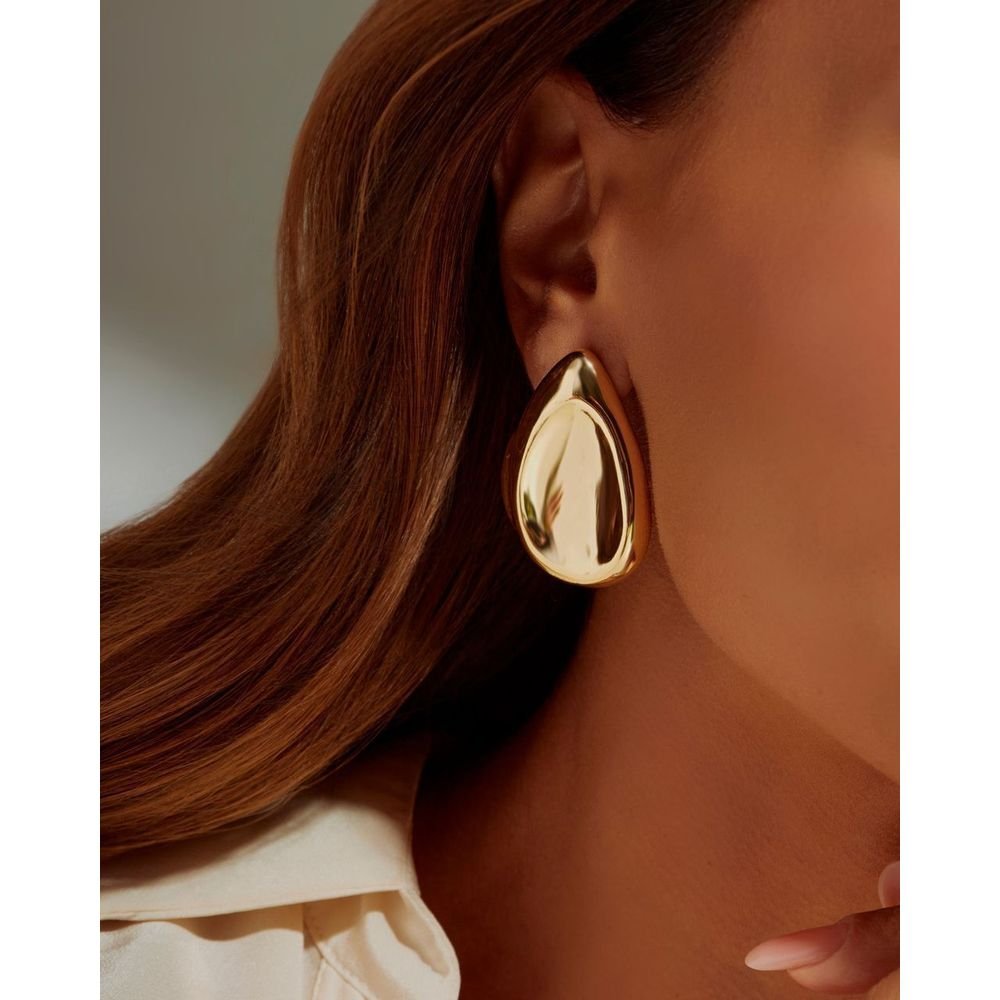 Brinco Minimalista Semijoia Banhada a Ouro 18k Dourado 2