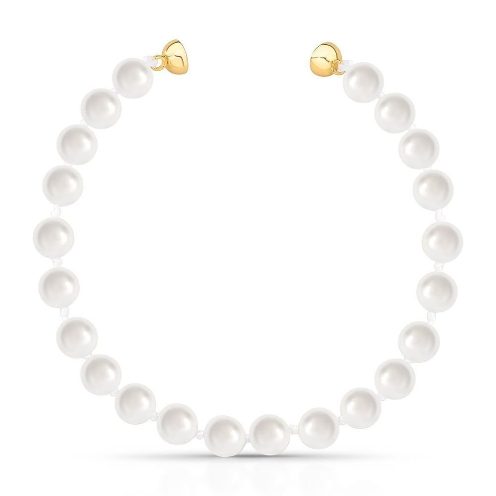Pulseira em Pérolas Shell com Fecho Magnético Semijoia Branco 3