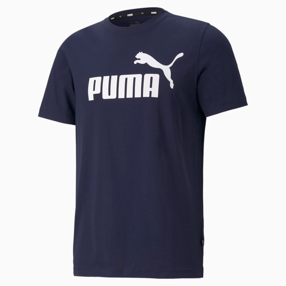 Camiseta Puma Essentials Logo Masculina 586666 Azul 3