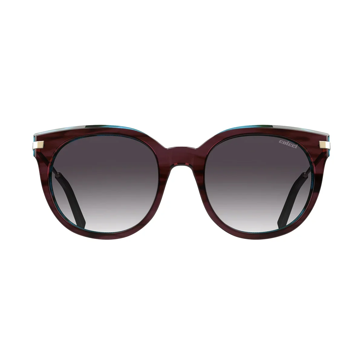 Oculos Solar Colcci Mel C0171c9333 Bordo Translucido Lente Cinza Degrade Vermelho 2