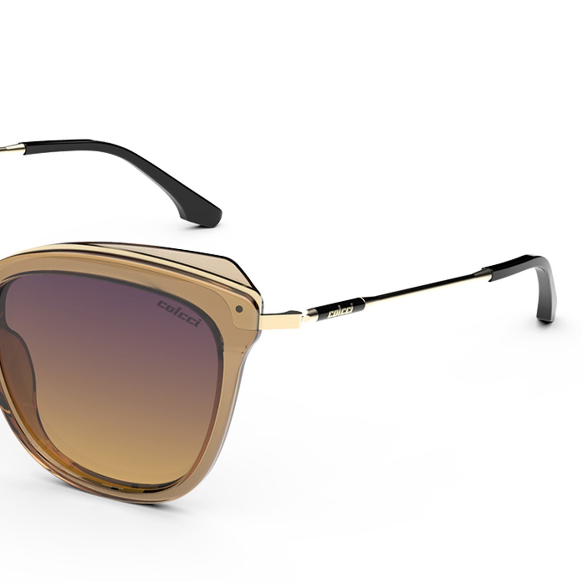 Oculos Solar Colcci Lua C0187j08a7 Marrom Translucido Lente Roxo Degrade Marrom 3
