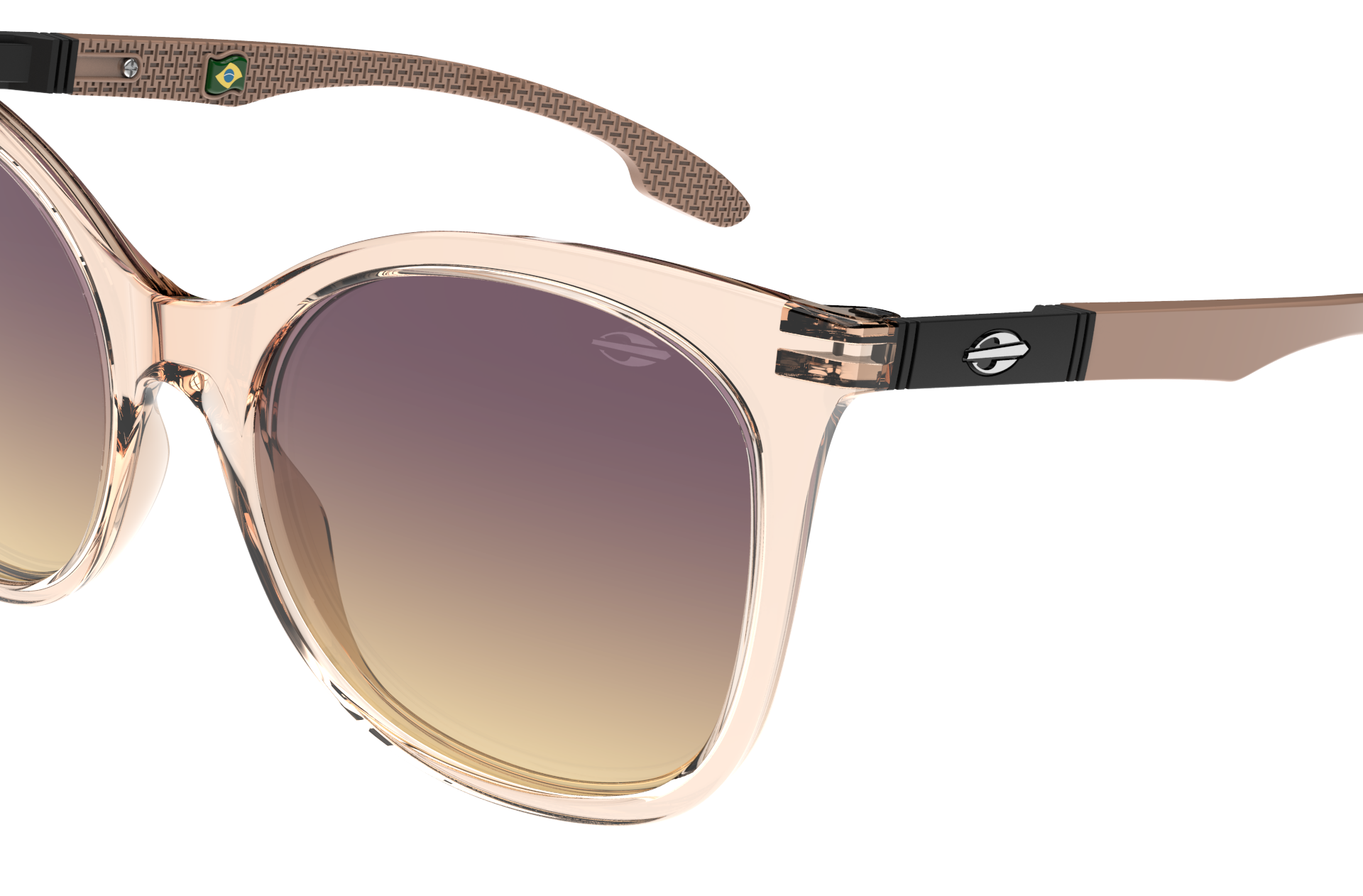 Oculos Solar Mormaii Antalia M0155b61a7 Nude Translucido Lente Roxo Degrade Bege 3