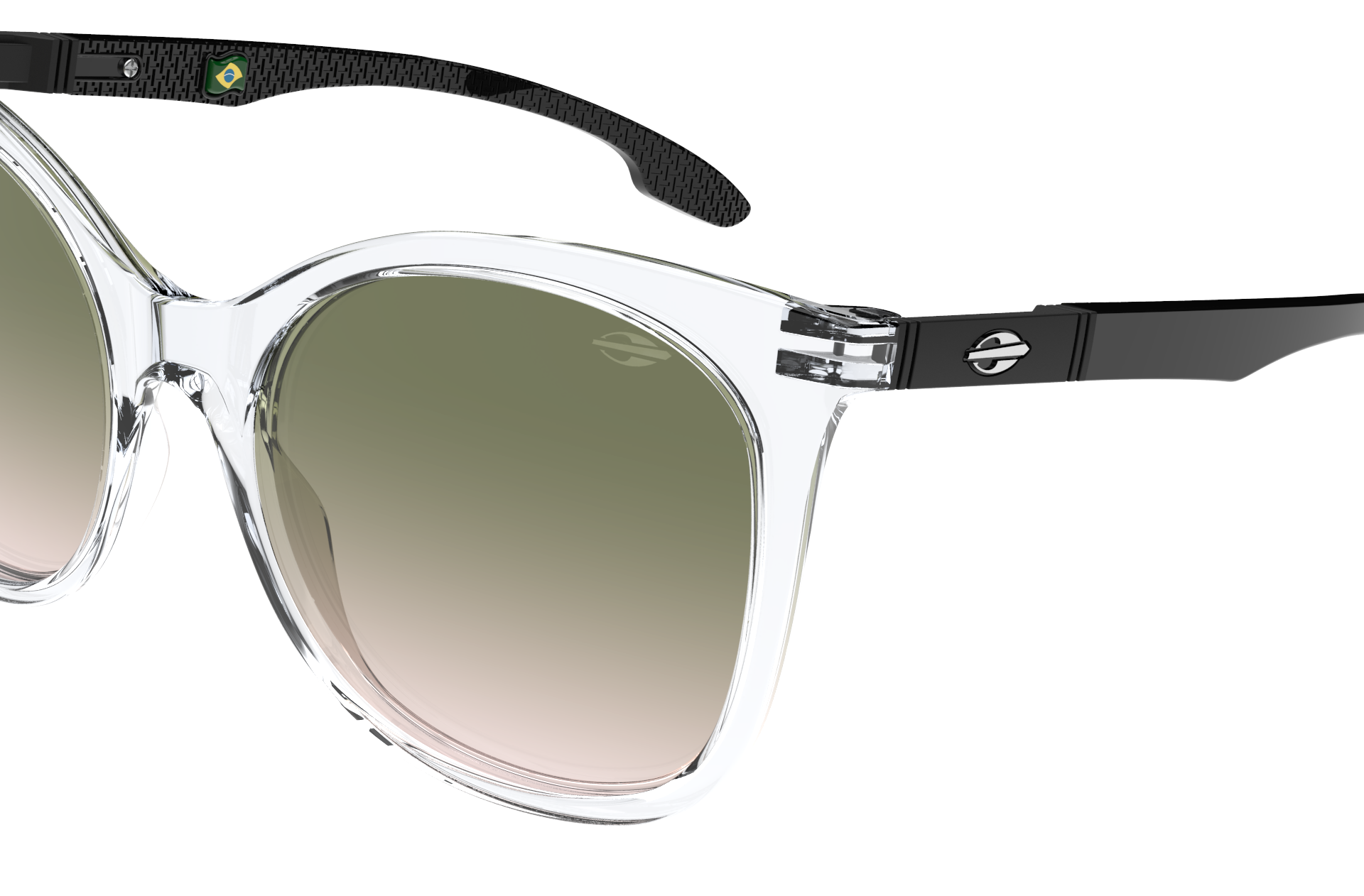 Oculos Solar Mormaii Antalia M0155dc0a8 Transparente Translucido Lente Verde Degrade Branco 3