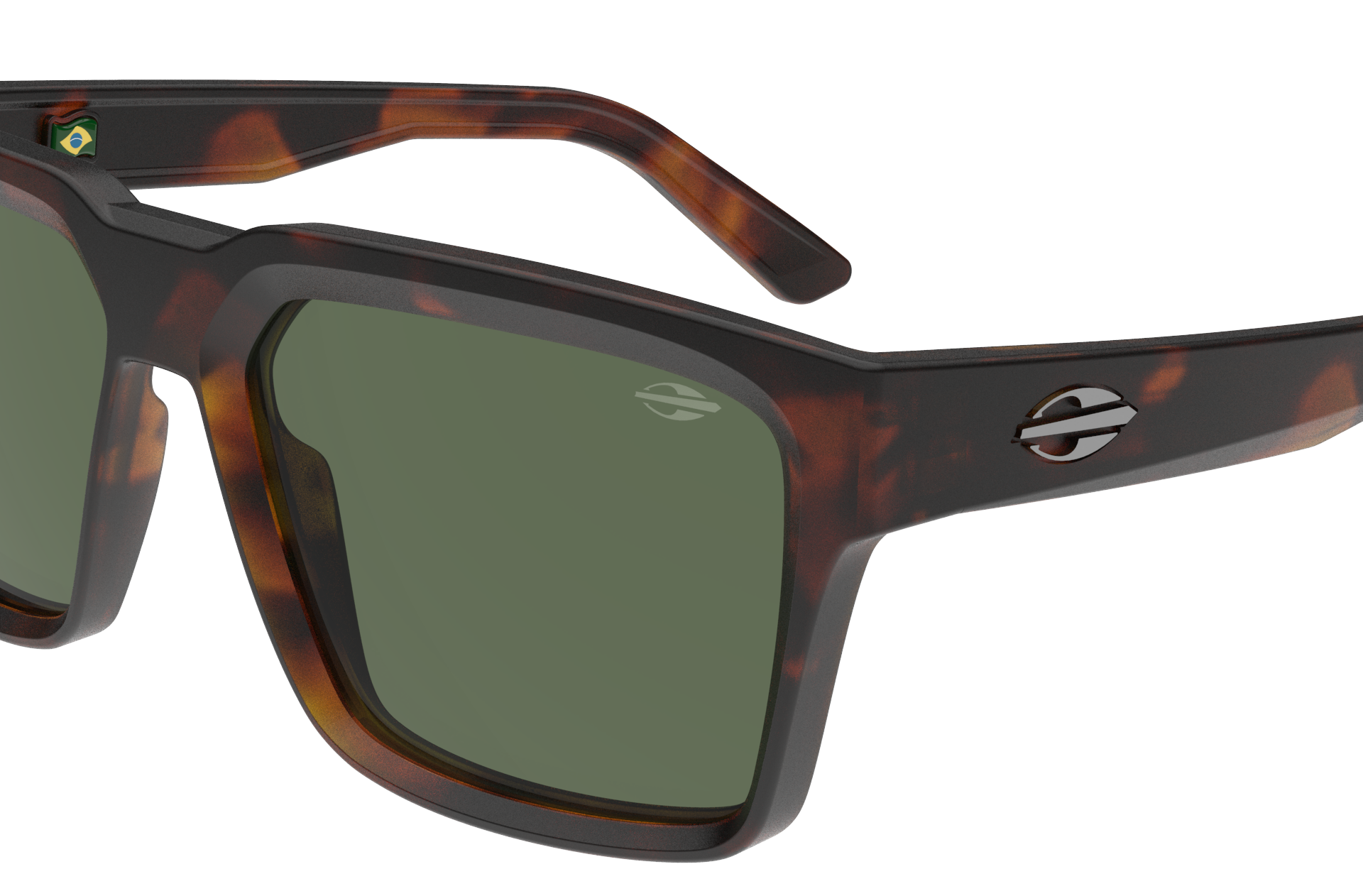 Oculos Solar Mormaii Miami M0158f3971 Marrom Fosco Demi Lente Verde Marrom 3