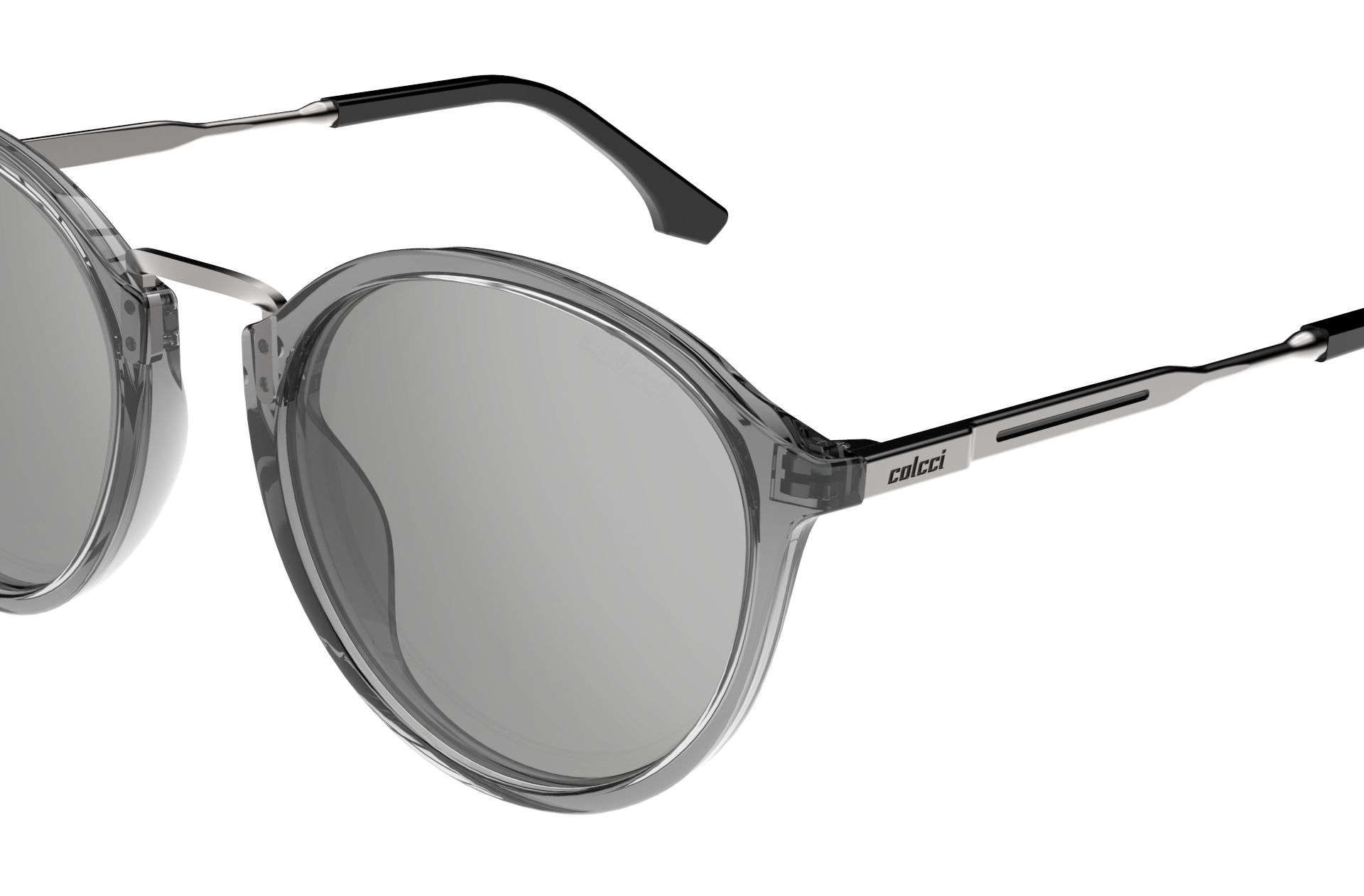 Oculos Solar Colcci Tanne C0242dc709 Cinza Translucido Lente Cinza Espelhada Cinza 3