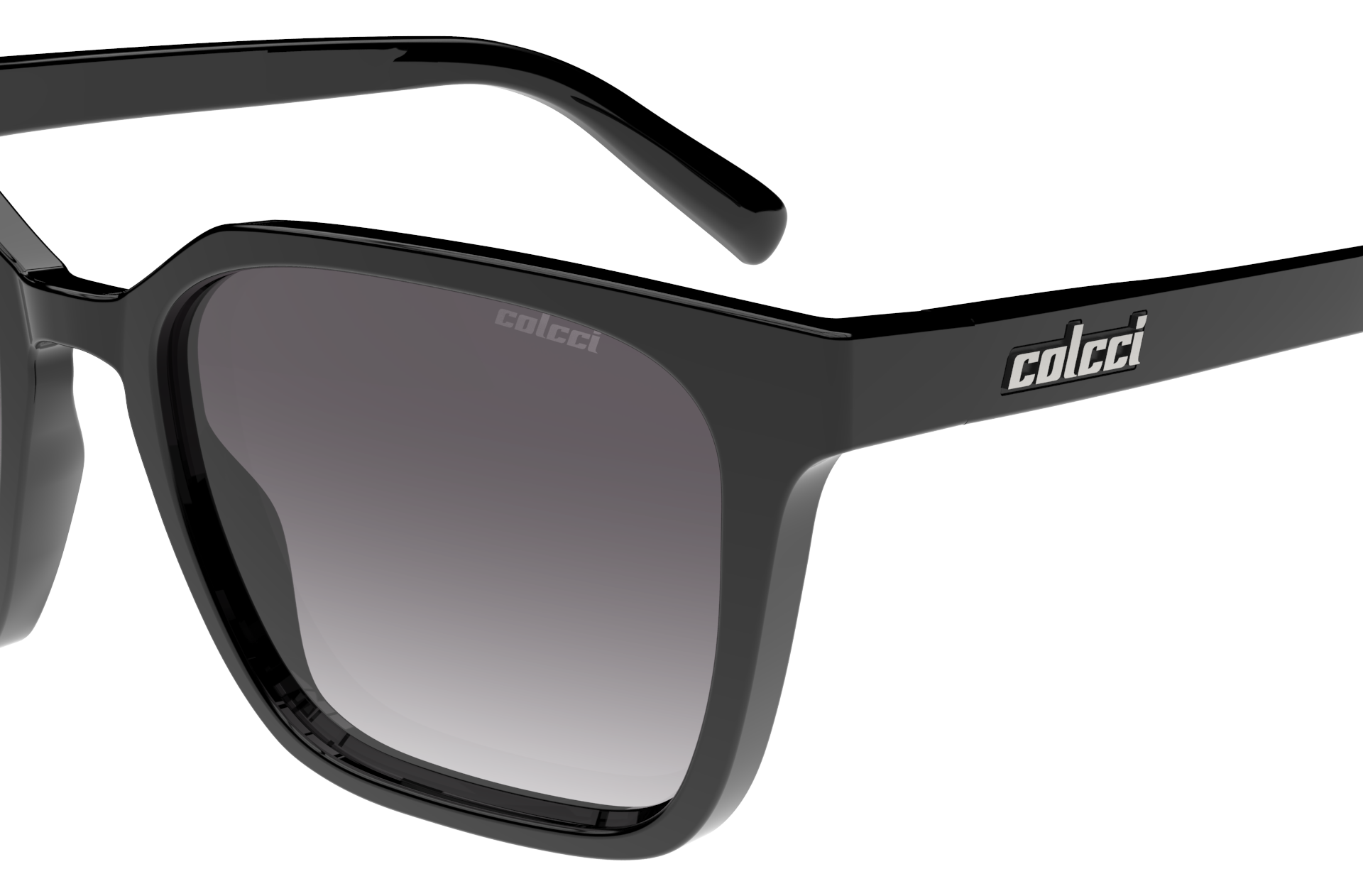 Oculos Solar Infantil Colcci Kai Fun C0244a0233 Preto Brilho Lente Cinza Degrade Preto 3