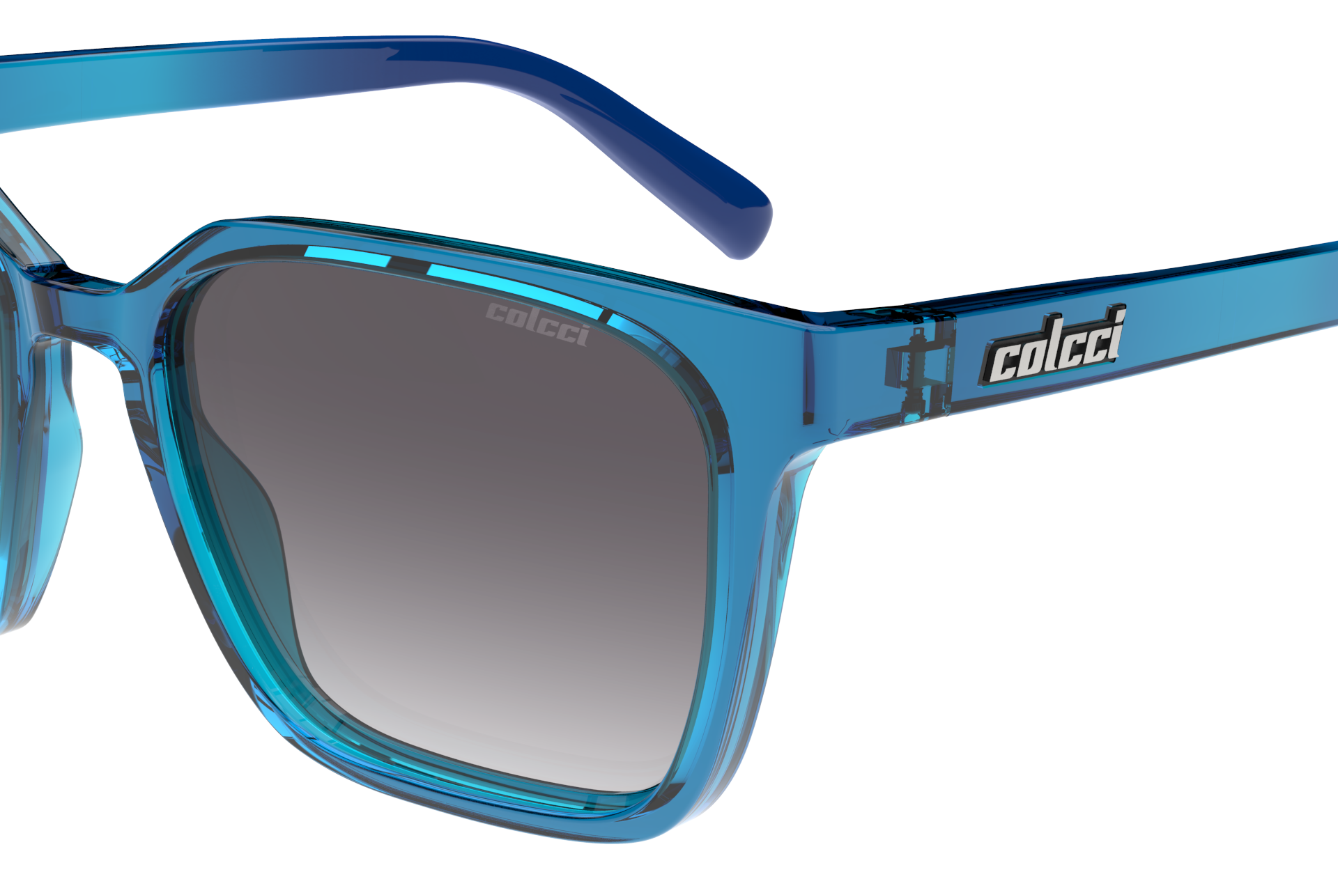 Oculos Solar Infantil Colcci Kai Fun C0244kf333 Azul Translucido Lente Cinza Degrade Azul 3