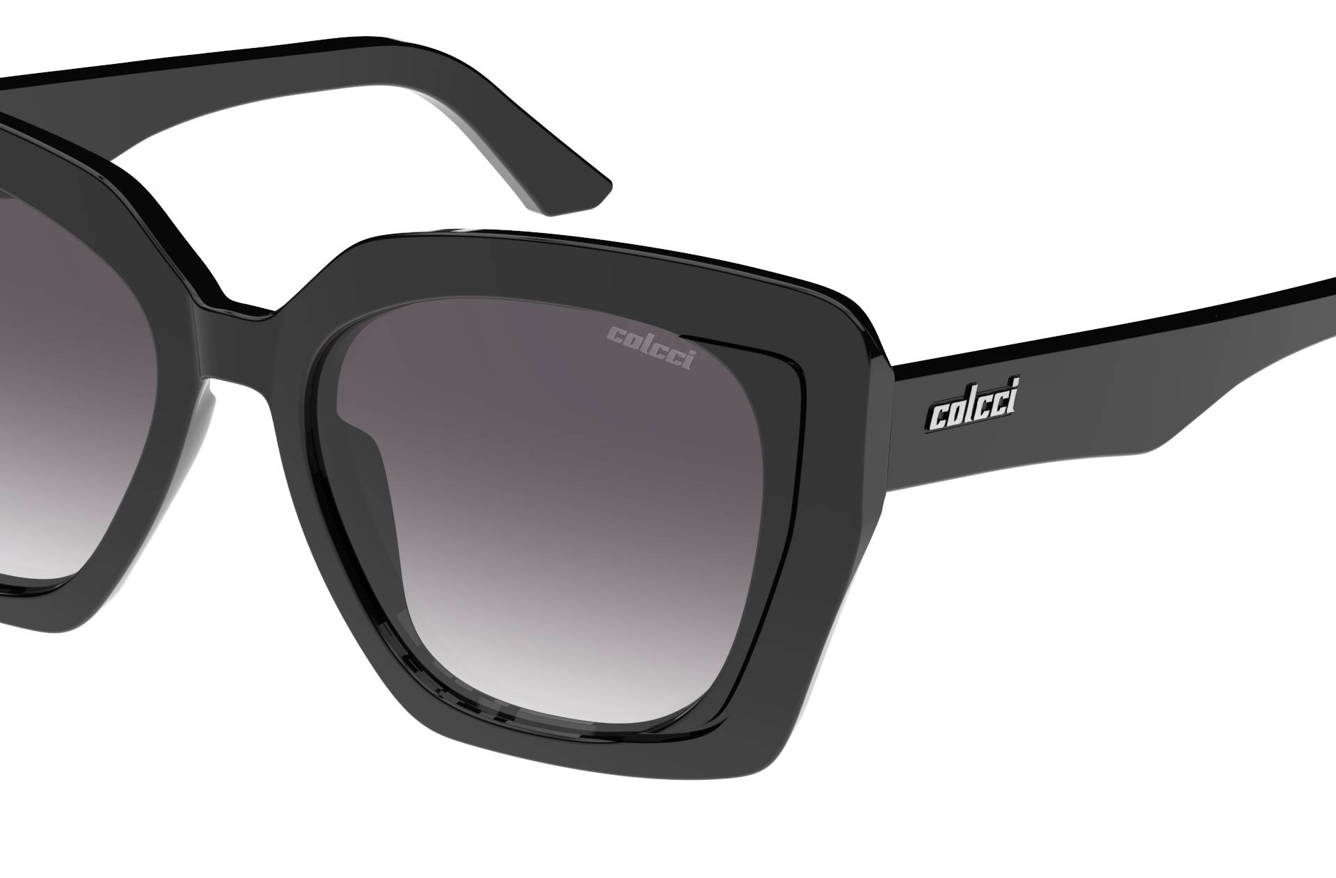 Oculos Solar Colcci Neli C0238a0233 Preto Brilho Lente Cinza Degrade Preto 3
