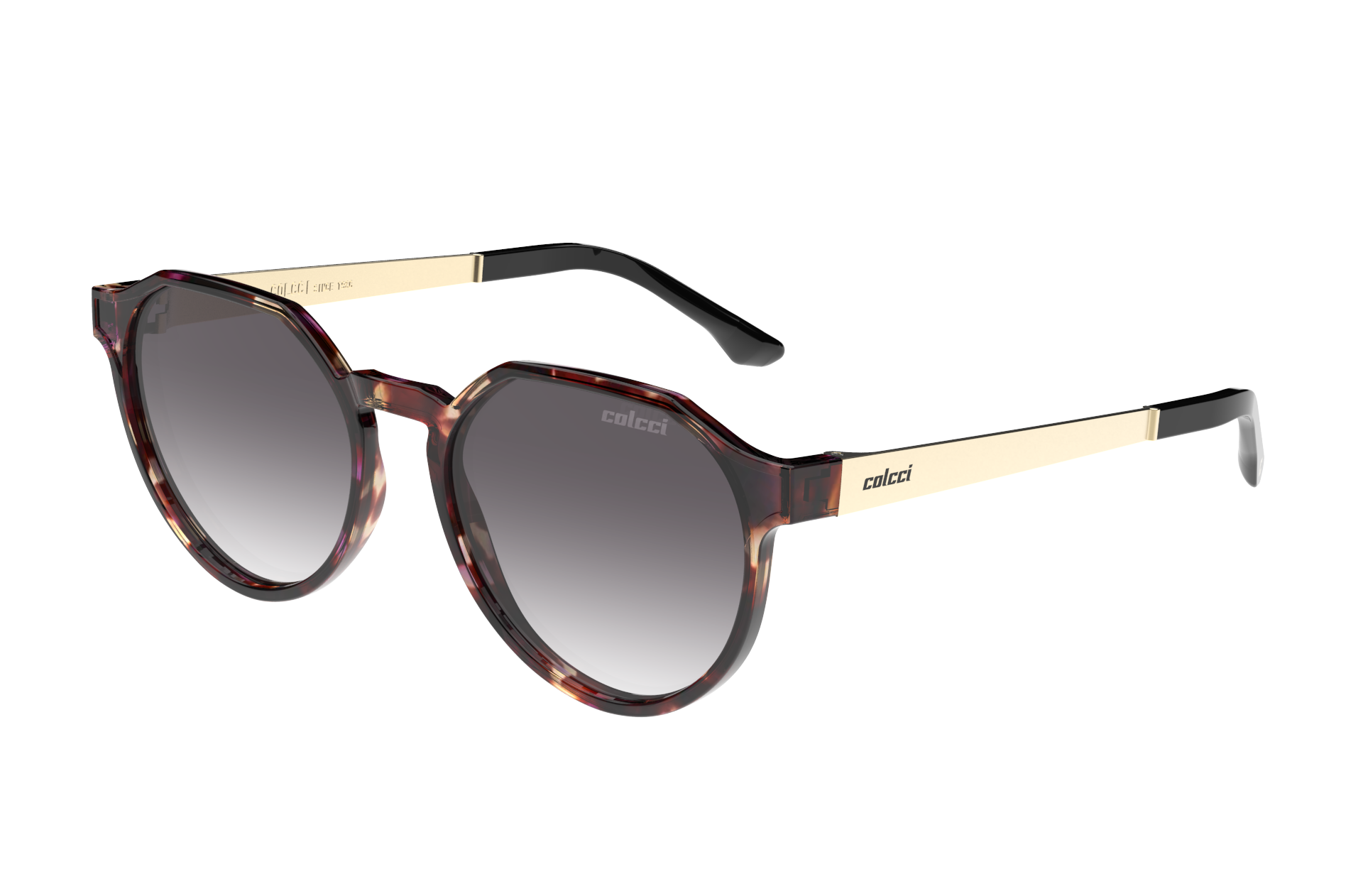 Oculos Solar Colcci Noa C0185fe333 Violeta Translucido Demi Lente Cinza Degrade Roxo 1